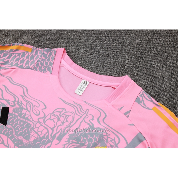 Chandal del Real Madrid Dragon Manga Corta 2024-2025 Rosa - Pantalon Corto